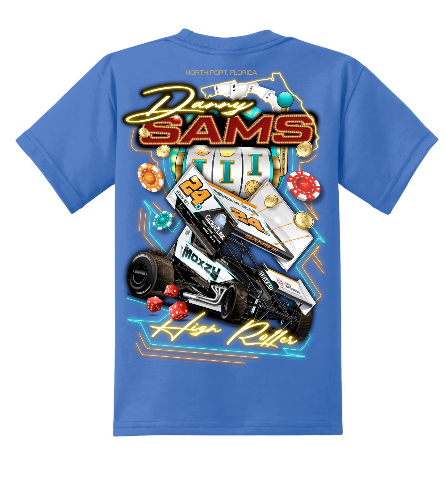 High Roller Kids Tee Blue