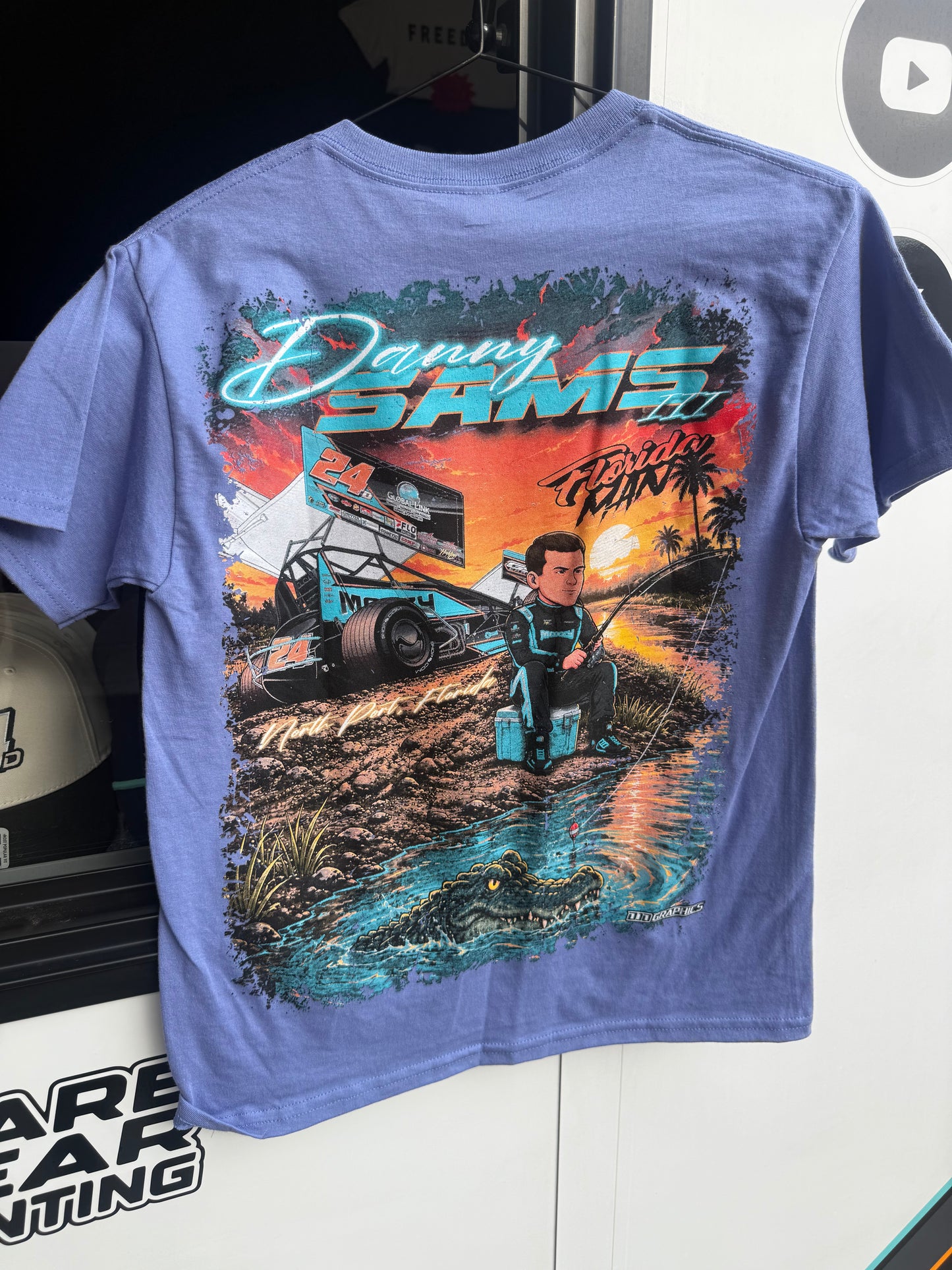 YOUTH FISHING TEE - PURPLE