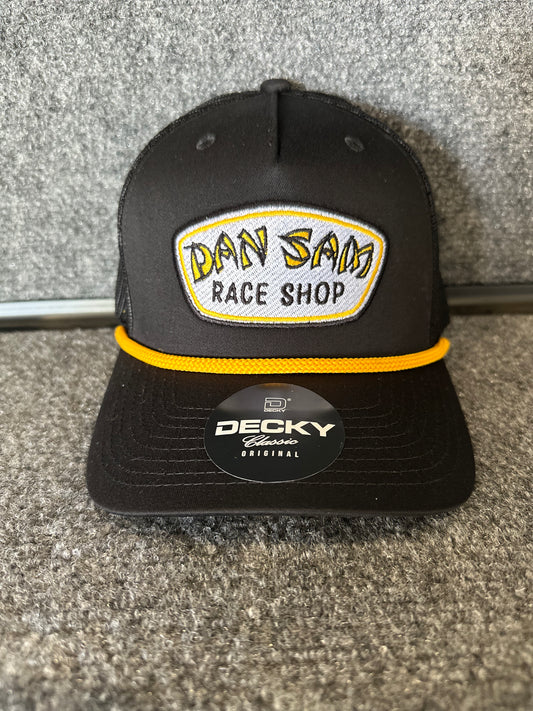 Dan Sam Race Shop Black & Gold Rope Hat